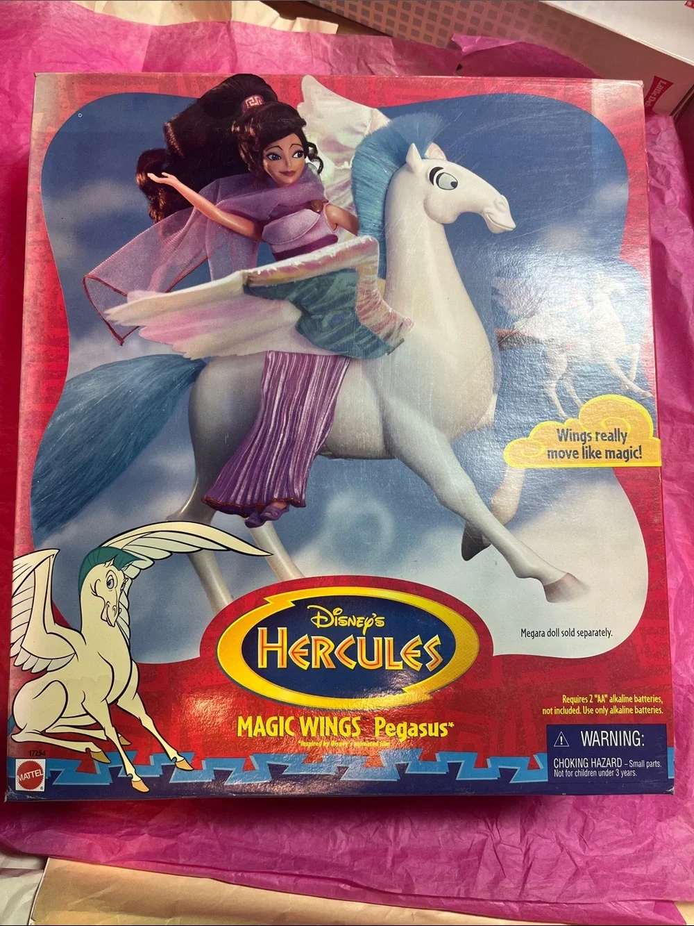 1997 Mattel Disney's Hercules Magic Wings Pegasus (Model 17254) NRFB